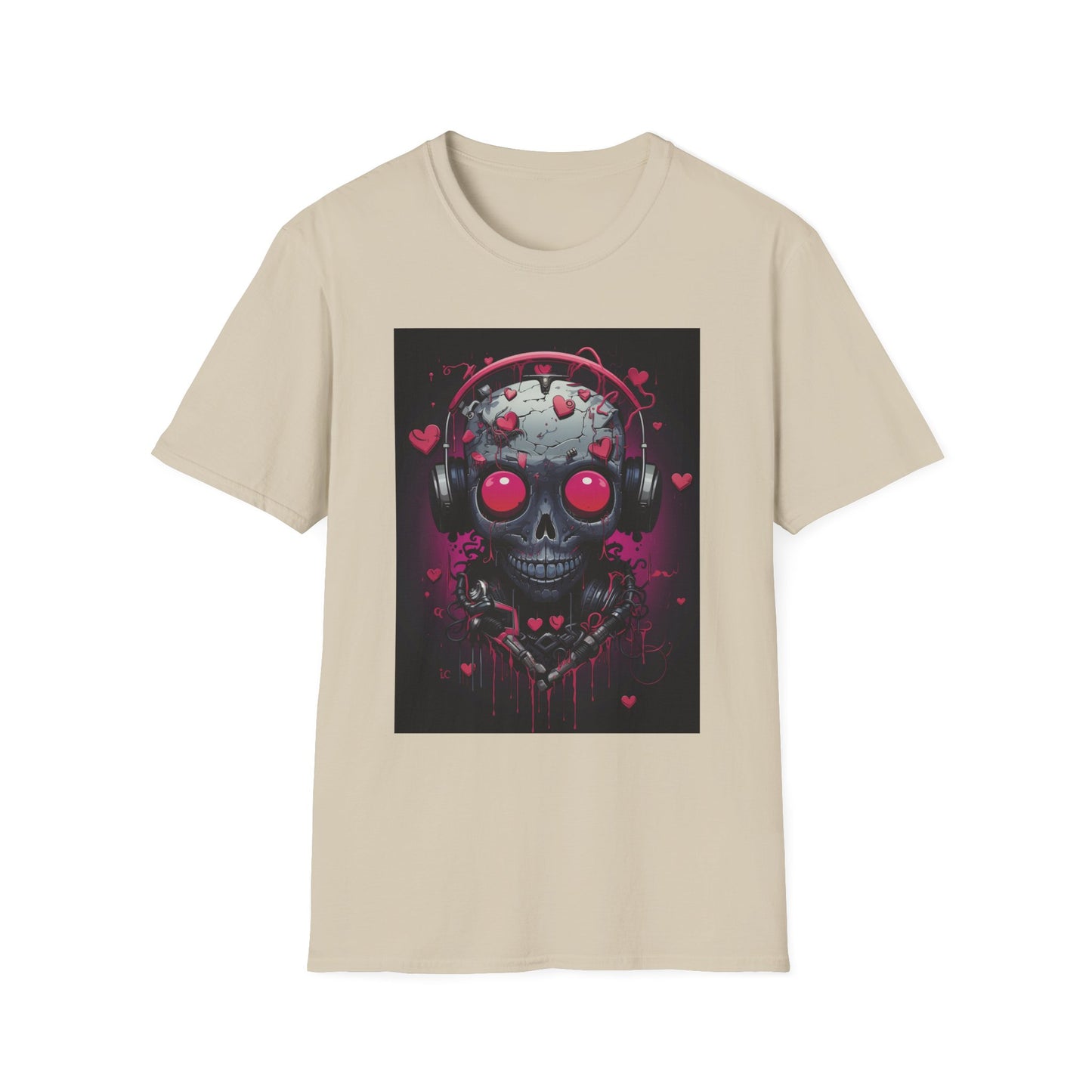 Edgy Skull Graphic T-Shirt with Headphones