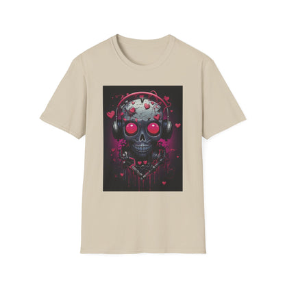 Edgy Skull Graphic T-Shirt with Headphones