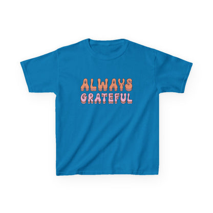 Kids Grateful Tee, Cute Kids Shirt, Positive Vibes T-Shirt, Gratitude Apparel, Gifts for Kids, Everyday Wear, Birthday Gift