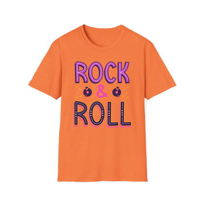 Rock & Roll Unisex Softstyle T-Shirt - Music Lovers Gift, Concert Apparel, Casual Wear, Festival Fashion, Fun Graphic Tee