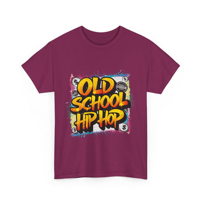 Old School Hip Hop Unisex Heavy Cotton Tee, Retro Streetwear Shirt, Gift for Music Lovers, Vintage Hip Hop Apparel, Cool Graphic Tee
