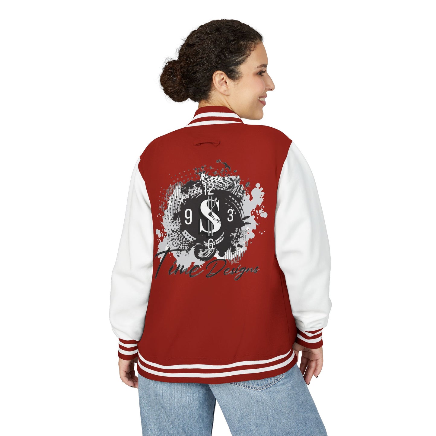 Trendy Unisex Heavyweight Letterman Jacket with Art Design