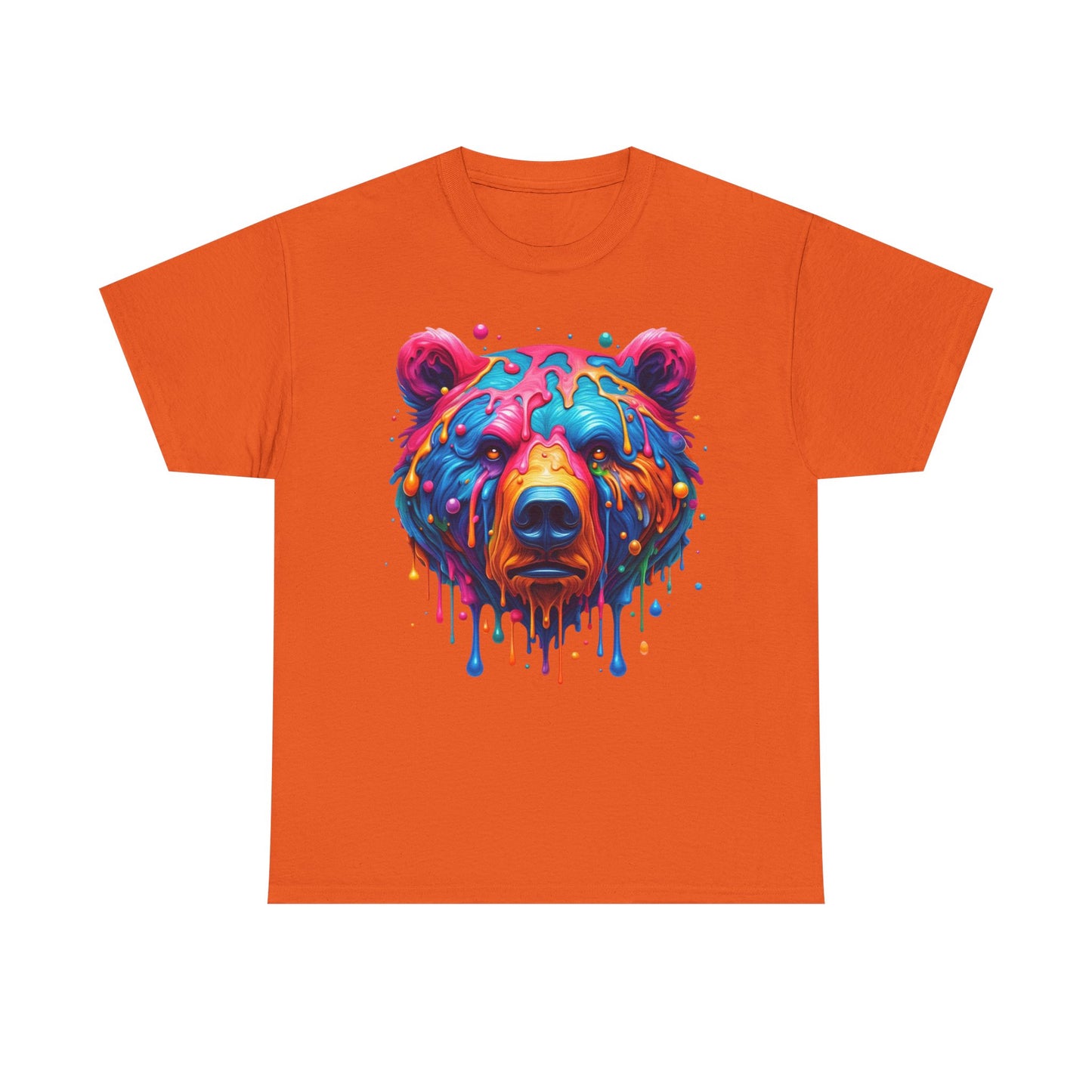 Colorful Bear Unisex Heavy Cotton Tee - Vibrant Art T-Shirt