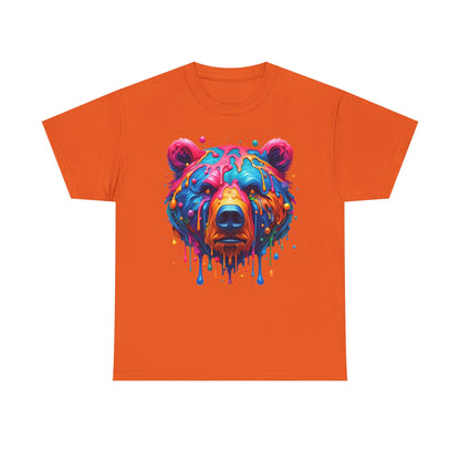 Colorful Bear Unisex Heavy Cotton Tee - Vibrant Art T-Shirt