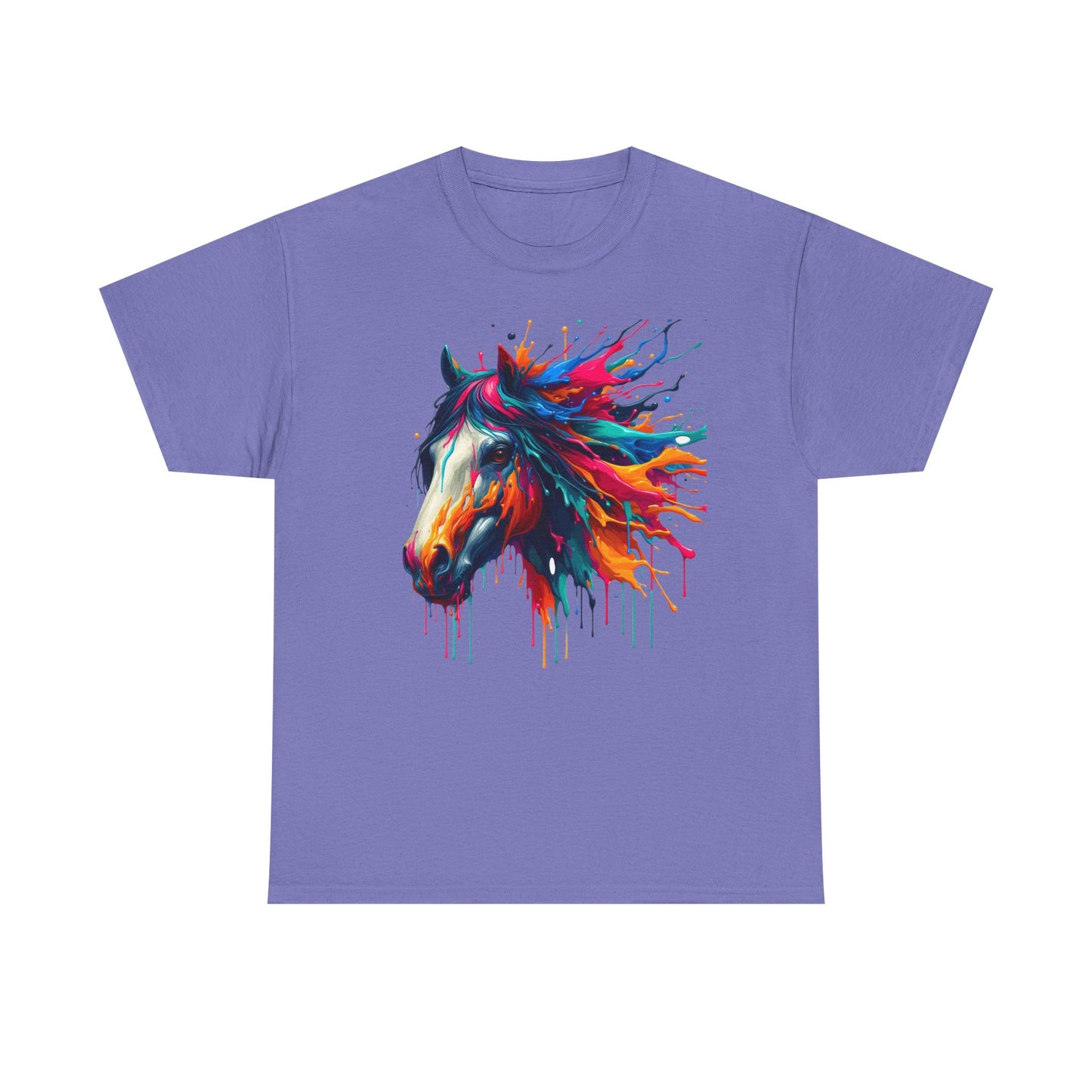 Vibrant Horse Art Unisex Heavy Cotton Tee