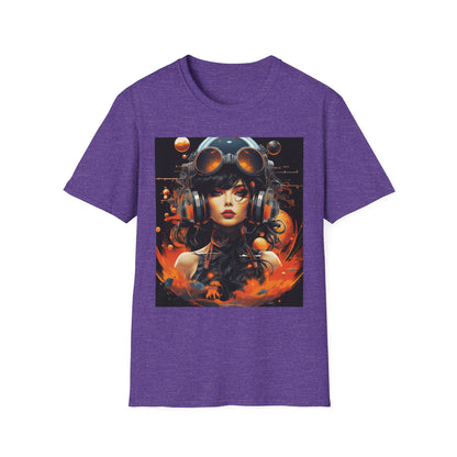 Bold Graphic Unisex T-Shirt - Retro Space Girl Design
