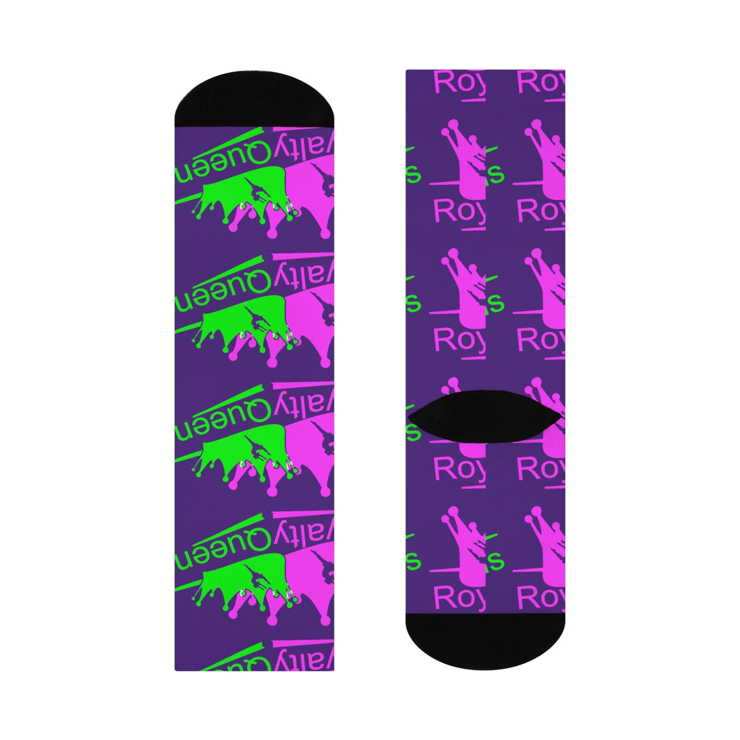 Royalty Queens Cushioned Crew Socks, Funky Patterned Socks, Comfortable Casual Socks, Gifts for Her, Birthday Accessories, Fun Apparel