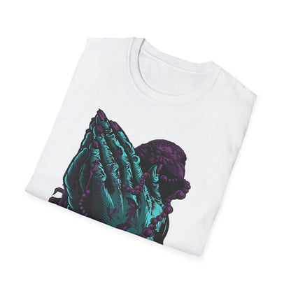 Spiritual Vibes Unisex Softstyle T-Shirt - Praying Hands Design