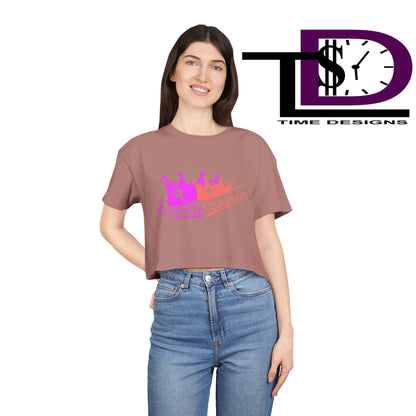Royalty Queens Crop Tee - Stylish Women's Fashion for Birthdays, Festivals, Casual Wear, Gifts for Her, Trendy Outfit