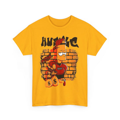 Hustle Graphic Tee - Unisex Heavy Cotton T-Shirt with Bart Design