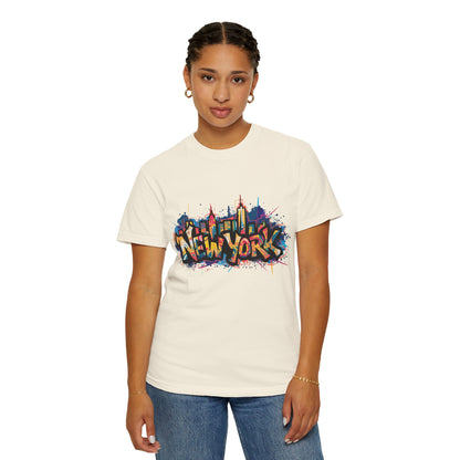 Colorful New York Graffiti T-Shirt, Streetwear Tee, City Vibe Shirt, Travel Souvenir Gift, Urban Fashion, Summer Outfit