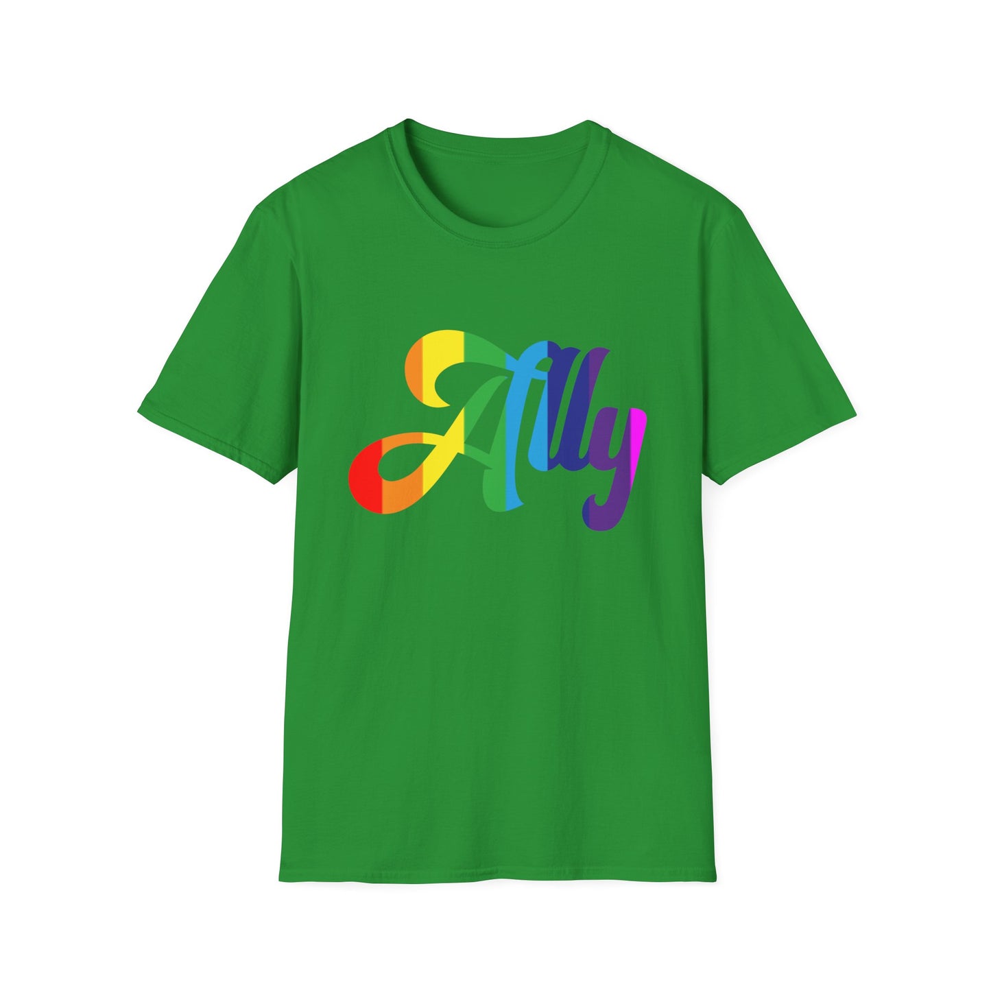 Pride Ally T-Shirt, Unisex Tee for LGBTQ+ Support, Softstyle Shirt for Everyday Wear, Gift for Allies