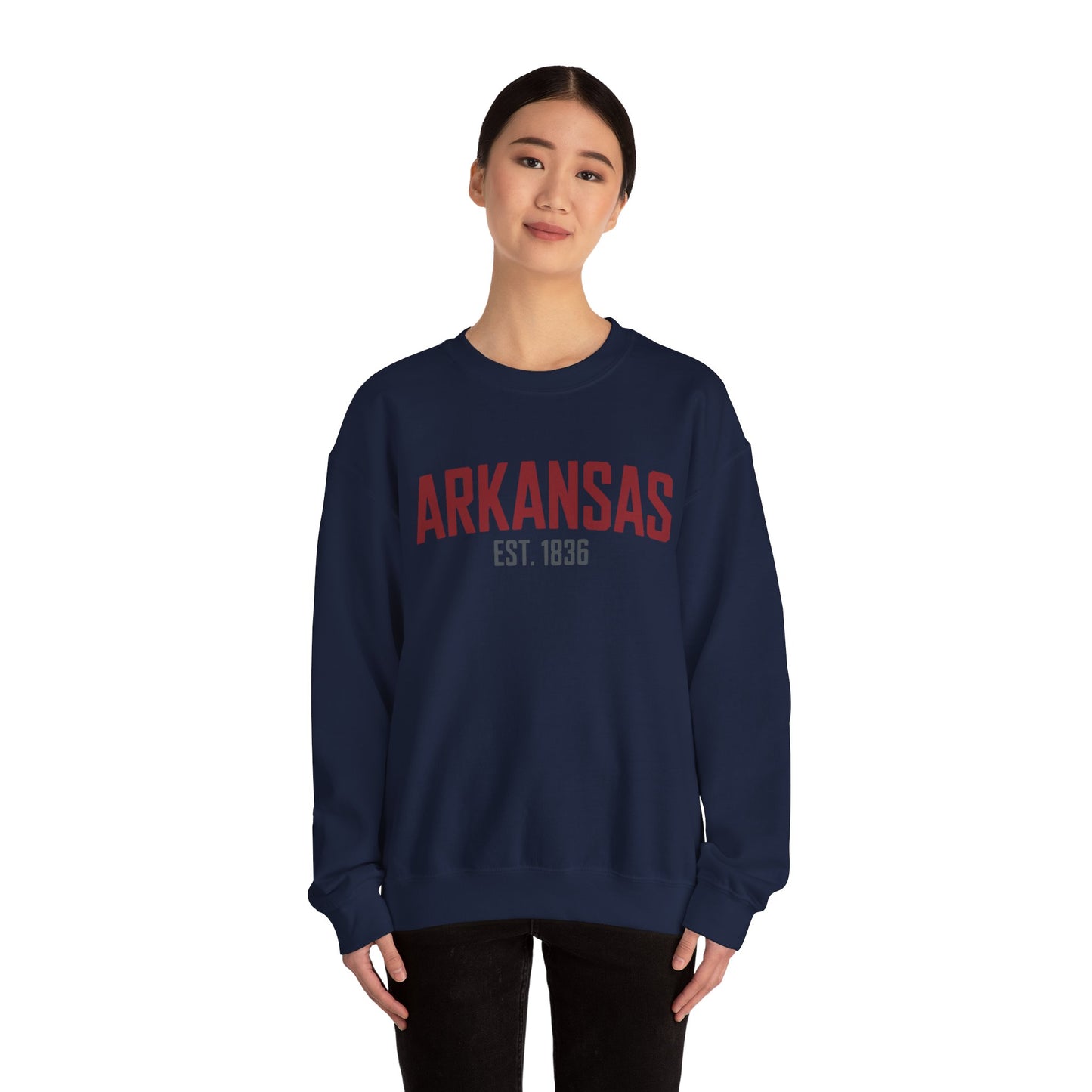 Arkansas Established 1836 Crewneck Sweatshirt