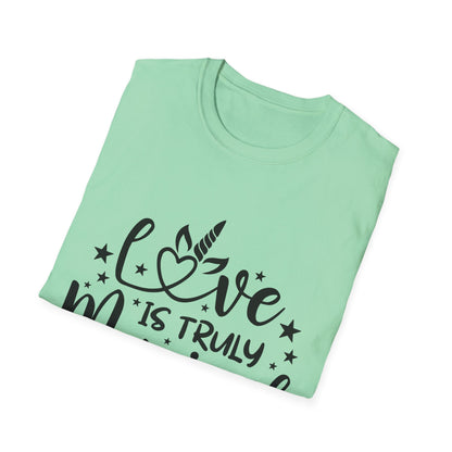 Love is Truly Magical Unisex Softstyle T-Shirt - Cute Gift for Couples and Celebrations
