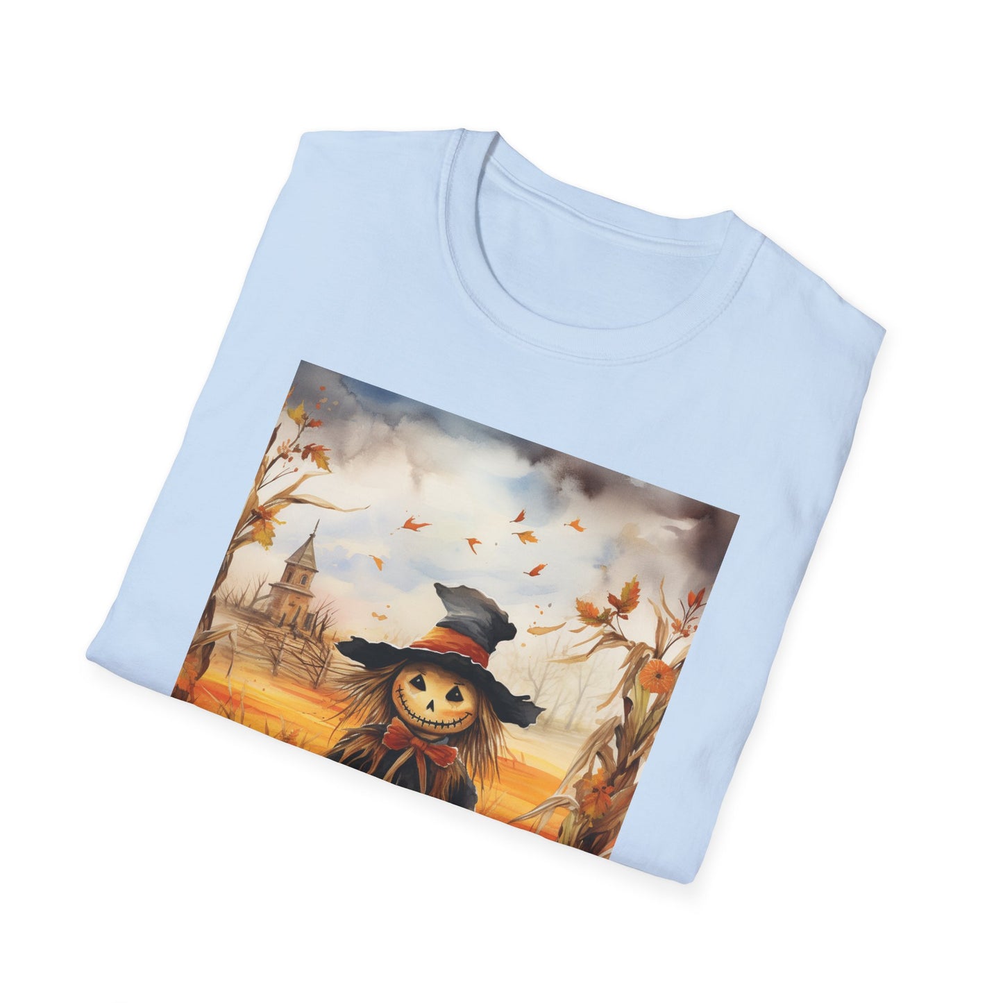 Autumn Scarecrow T-Shirt - Cozy Fall Tee, Pumpkin Patch Shirt, Halloween Apparel, Harvest Festival Gear, Unisex Seasonal Top