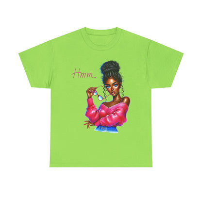 Expressive Aesthetic Tee – 'Hmm...' Design for Trendsetters