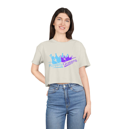 Royalty Queens Women's Crop Tee - Cute Summer Top, Inspirational Shirt, Gift for Her, Birthday Present, Casual Outfit