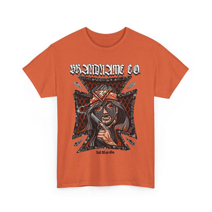 Bold Graphic Unisex Heavy Cotton Tee - Unique Streetwear Style