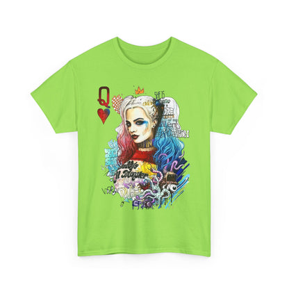 Harley Quinn Inspired Unisex Heavy Cotton Tee - Bold Graphic Design