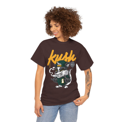 Kush Vibe Unisex Heavy Cotton Tee - Trendy Streetwear Graphic T-Shirt