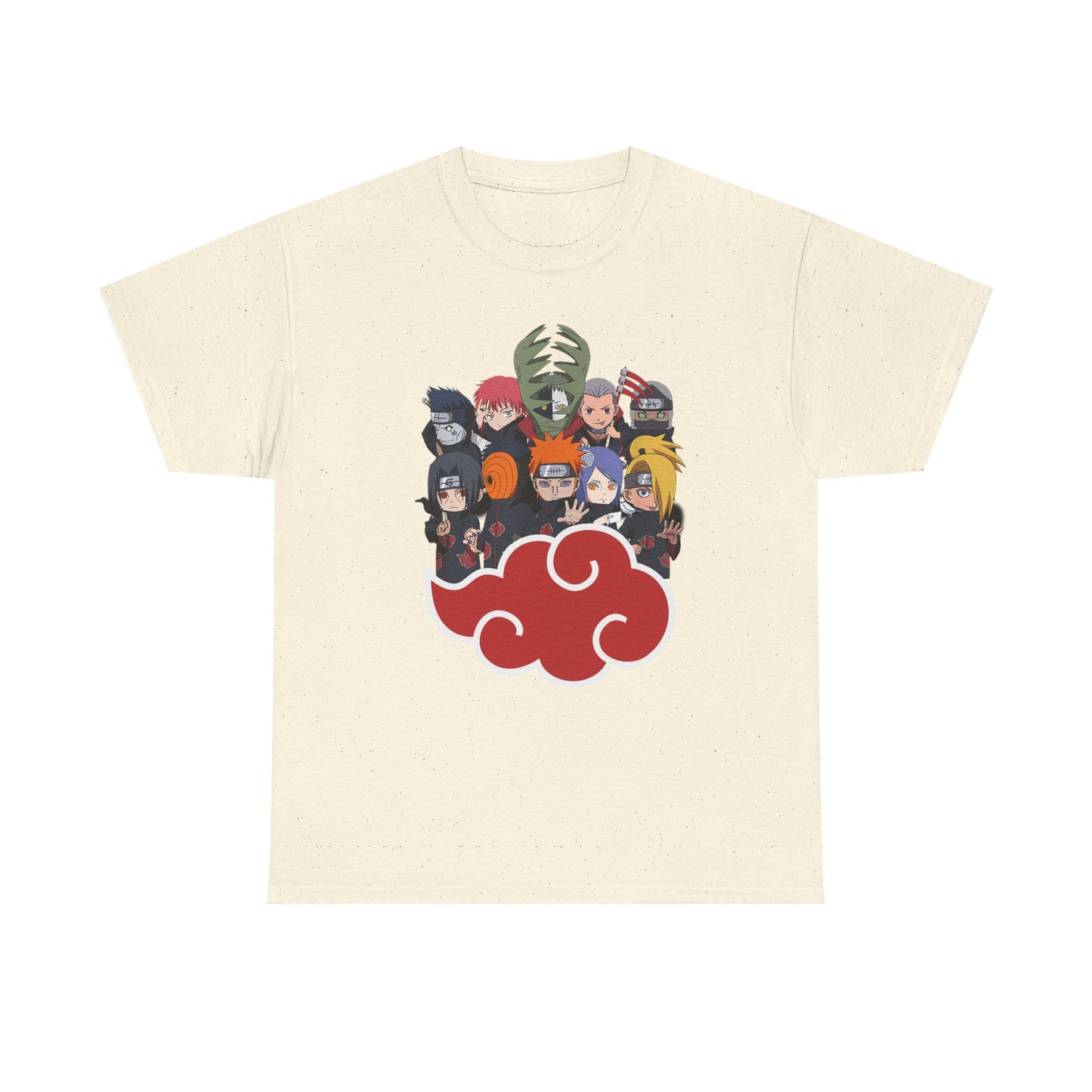 Anime-Inspired Unisex Heavy Cotton Tee - Naruto Characters Design