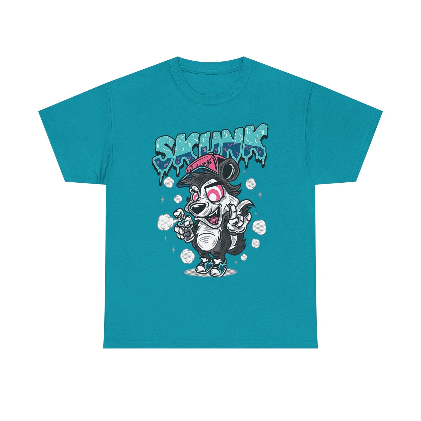 Cool Cartoon Graphic Tee - 'Skunk' Design, Unisex Heavy Cotton T-Shirt