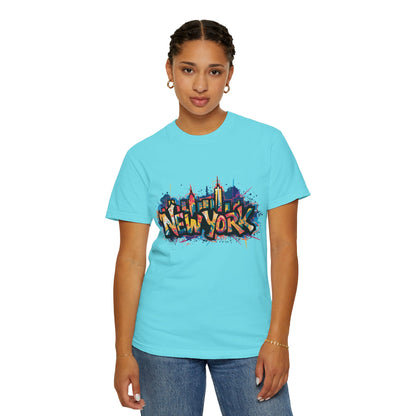 Colorful New York Graffiti T-Shirt, Streetwear Tee, City Vibe Shirt, Travel Souvenir Gift, Urban Fashion, Summer Outfit