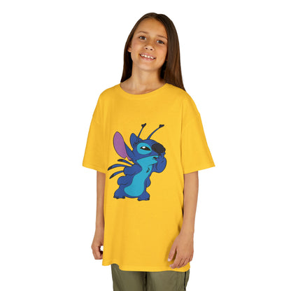 Kids Cotton Tee - Cute Stitch Design for Fun Adventures