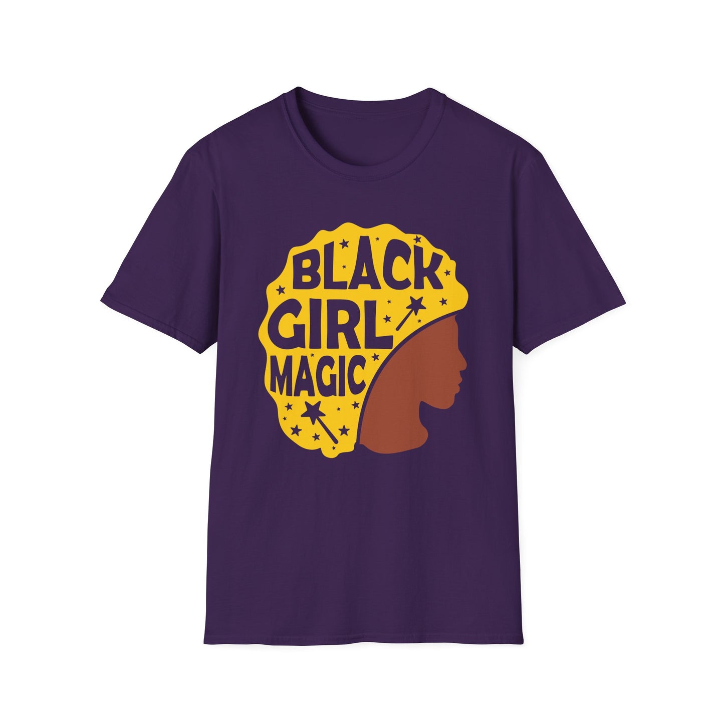 Empowerment Tee: Black Girl Magic Unisex Softstyle T-Shirt, Affirmation Shirt, Gift for Her, Inspirational Apparel, Cultural Pride Wear
