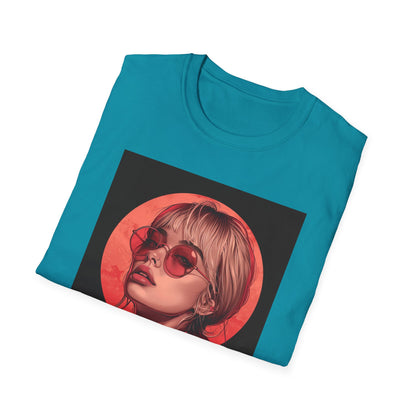 Retro Chic Graphic T-Shirt with Stylish Artwork