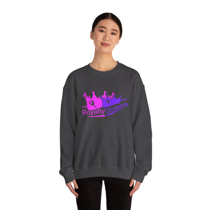 Royalty Queens Crewneck Sweatshirt — Pink & Purple Crown Graphic