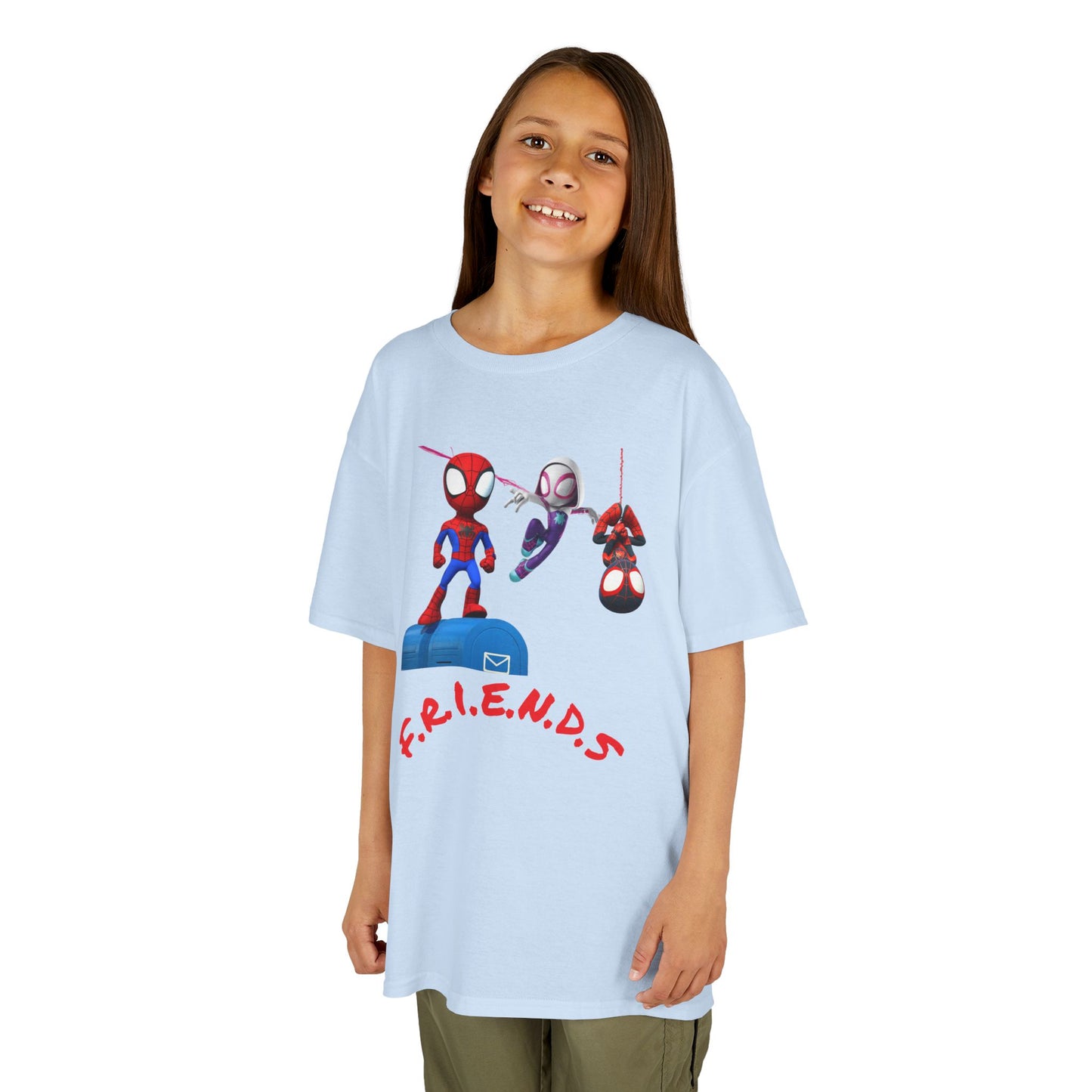 Kids' Friends Spider-Man Tee - Fun & Colorful Cotton T-Shirt for Young Superheroes