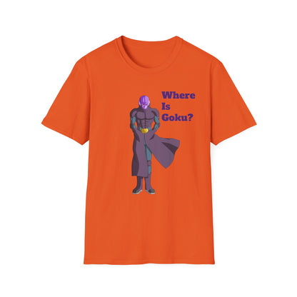Where Is Goku? Unisex Softstyle T-Shirt for Anime Fans