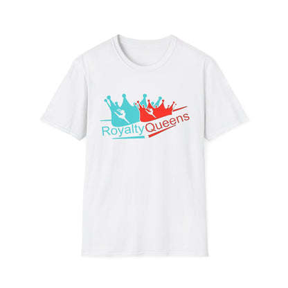 Royalty Queens Unisex T-Shirt, Softstyle Tee for Girls, Crown Graphic, Birthday Gift, Queen's Day Celebration, Casual Wear