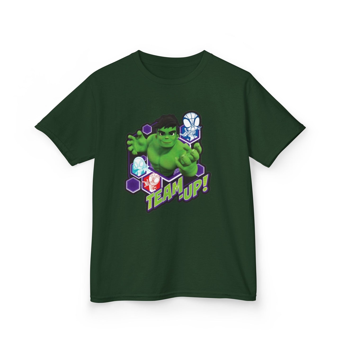Hulk Team Up Kids Tee, Superhero Shirt, Fun Cotton Tee, Birthday Gift, Team Up T-Shirt, Kids Party Apparel