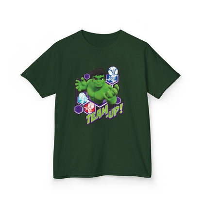 Hulk Team Up Kids Tee, Superhero Shirt, Fun Cotton Tee, Birthday Gift, Team Up T-Shirt, Kids Party Apparel