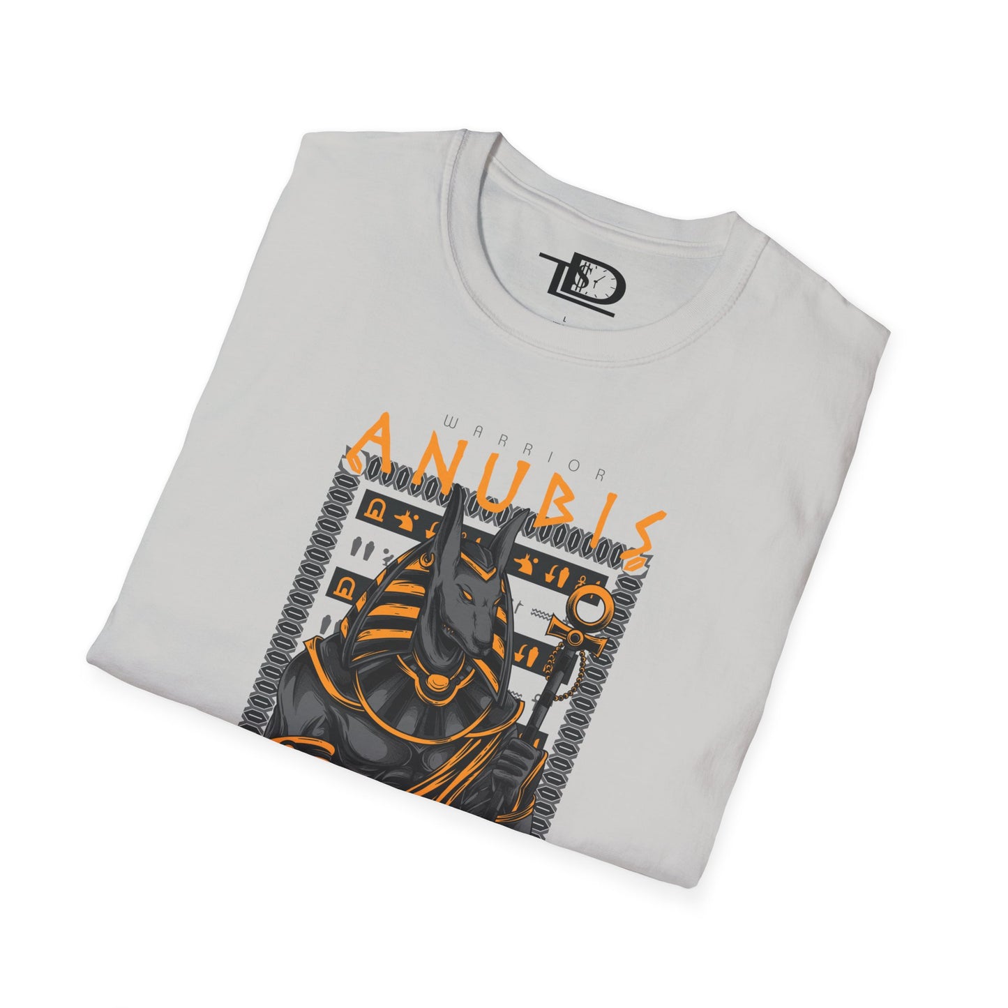 Anubis Unisex Softstyle T-Shirt, Egyptian Mythology Tee, Graphic Tee, Casual Wear for Fans, Gift for Halloween or Birthdays