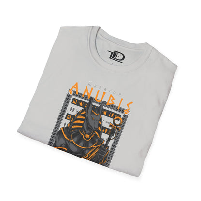 Anubis Unisex Softstyle T-Shirt, Egyptian Mythology Tee, Graphic Tee, Casual Wear for Fans, Gift for Halloween or Birthdays