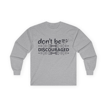 Unisex Motivational Long Sleeve Tee, Don't Be Discouraged Shirt, Inspirational Gift, Positive Vibes Top, Self-Care Apparel, [...]