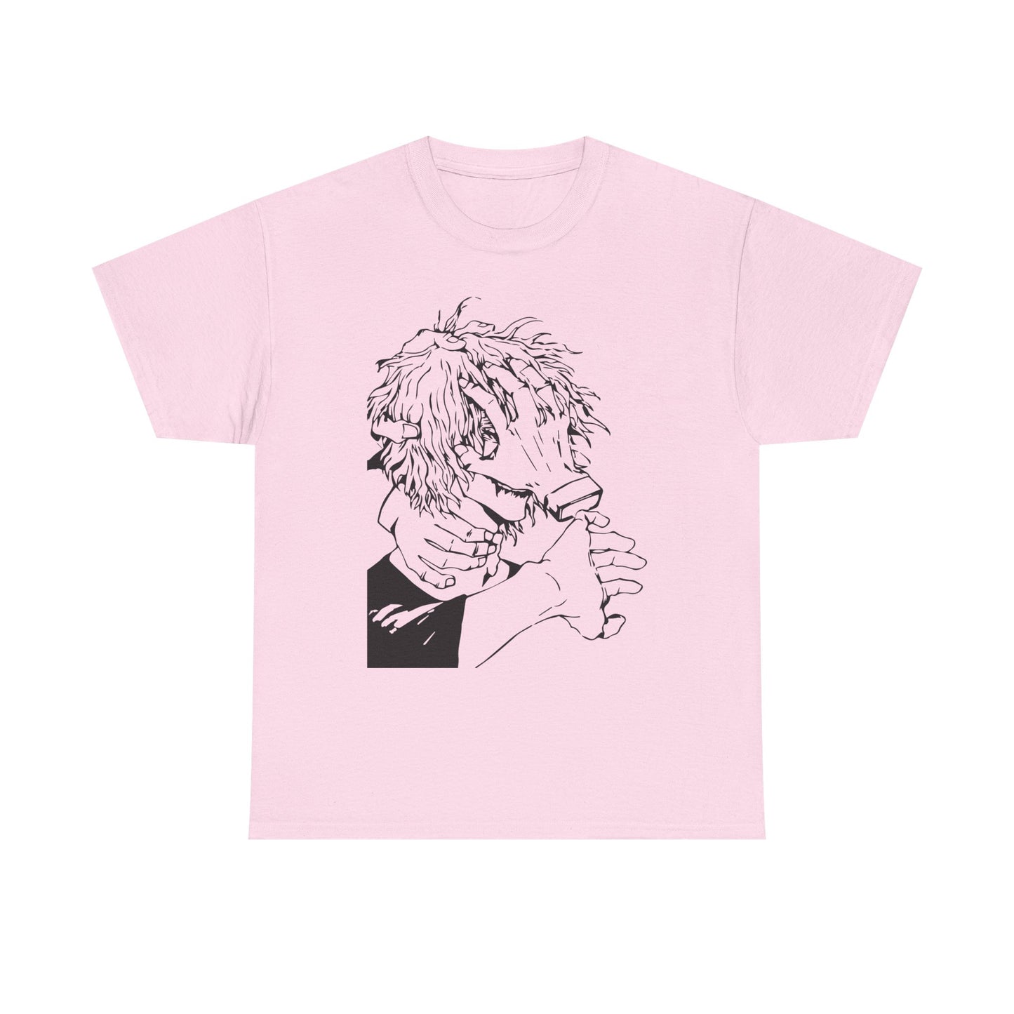 Emotional Unisex Heavy Cotton Tee - Minimalist Art Design