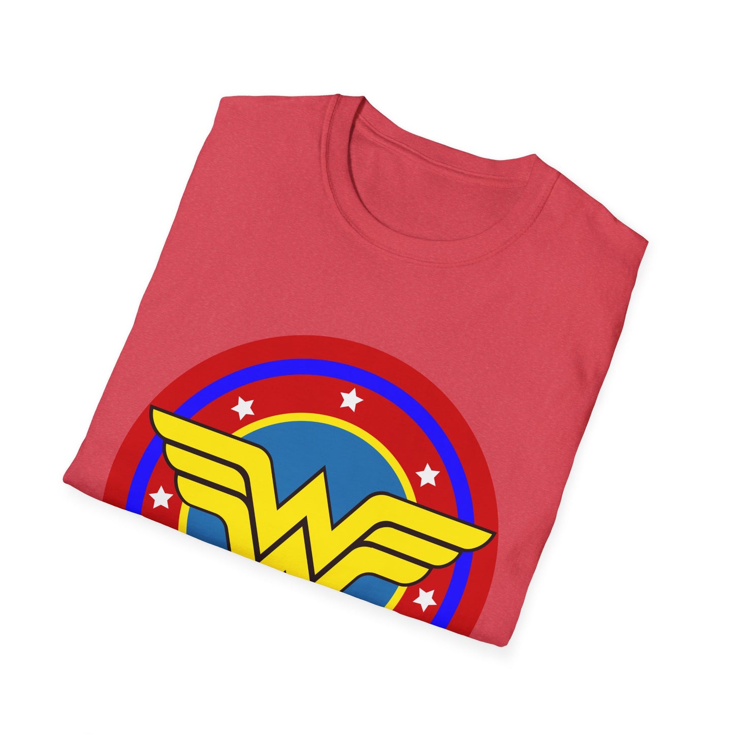 Wonder Woman Inspired Unisex Softstyle T-Shirt, Superhero Tee, Gift for Amazon Fans, Comic Con Outfit, Everyday Wear, Birthday Present