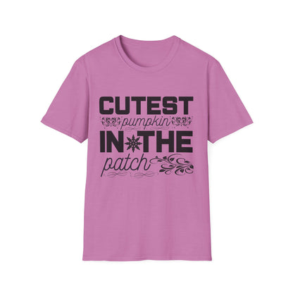 Cutest Pumpkin in the Patch Unisex Softstyle T-Shirt, Fall Fashion Tee, Halloween Shirt, Thanksgiving Outfit, Seasonal Gift