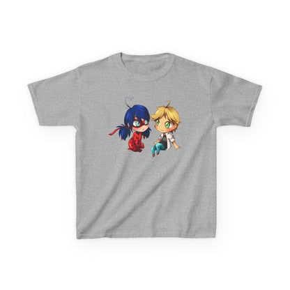 Kids Cute Chibi Characters Tee, Lightweight T-Shirt for Playtime, Gifts for Boys & Girls, Cartoon Lover Apparel, Birthday Outfit