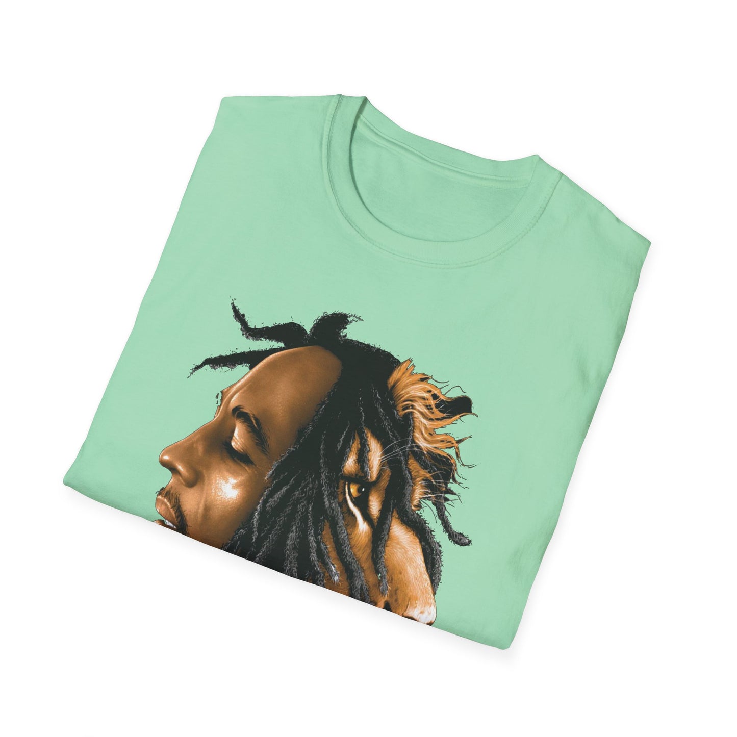 Rasta Lion Unisex Softstyle T-Shirt - Reggae Vibes Inspired Apparel