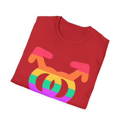 Gay Pride Unisex Softstyle T-Shirt | LGBTQ+ Pride Apparel, Festival Outfits, Gift for Allies, Rainbow Shirt