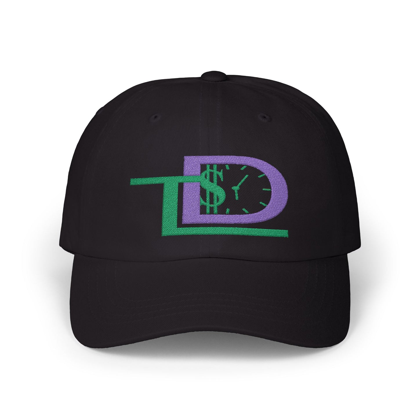 Classic Dad Cap with Dollar Clock Design, Stylish Baseball Hat for Dad, Gift for Father’s Day, Casual Cap for Every Occasion