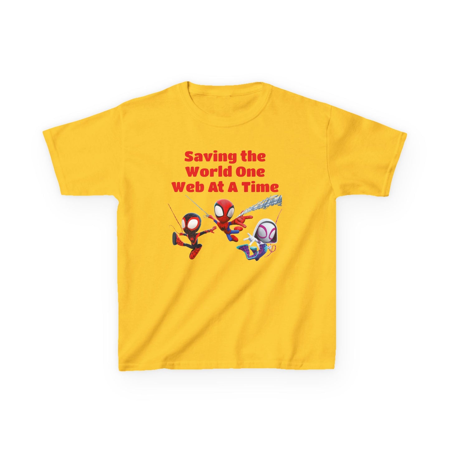 Kids Superhero Tee - Saving the World One Web At A Time