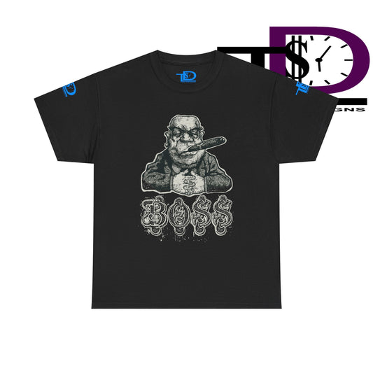 Boss Graphic Unisex Heavy Cotton Tee, Streetwear Shirt, Casual Everyday Tee, Gift for Him, Comfortable Men’s Apparel