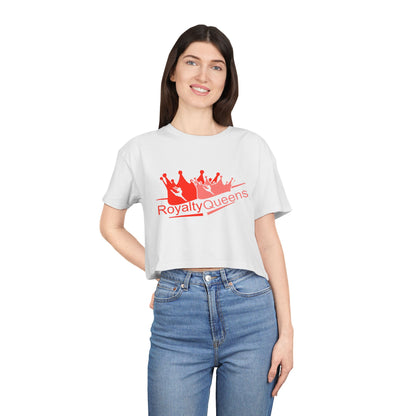 Royalty Queens Women's Crop Tee - Trendy Streetwear, Gift for Queens, Birthday Top, Casual Summer Top, Empowerment Fashion