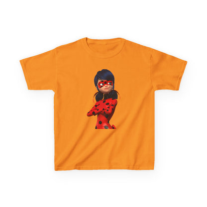 Cool Ladybug Superhero Kids Heavy Cotton Tee | Fun and Playful Design for Young Heroes